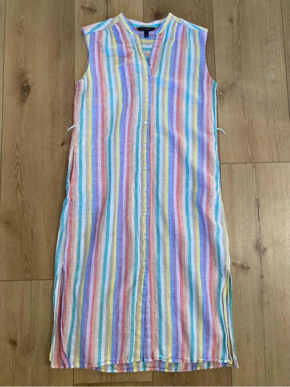 Banana Republic Dress Women’s 8 Sleeveless Linen Blend Beach Vacay Travel Resort - Picture 8 of 11
